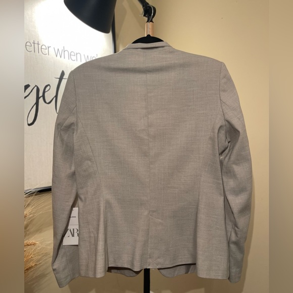 Zara Light Gray Woman’s Blazer Jacket - Picture 10 of 11
